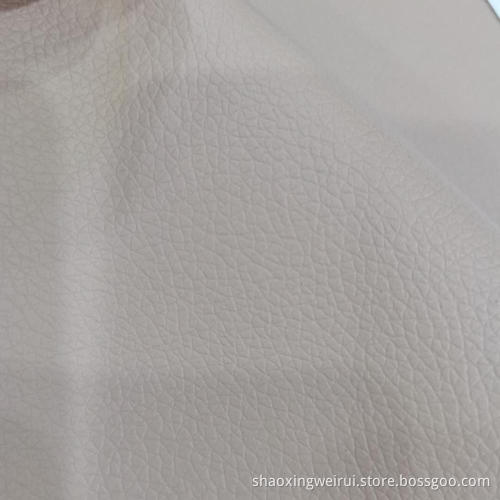 0.9mm Litchi Grain PVC Leather With French Terry